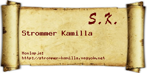 Strommer Kamilla névjegykártya